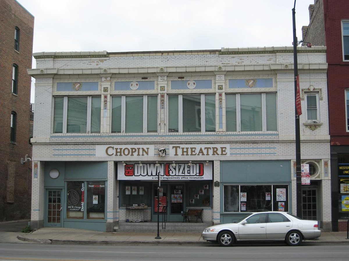 The historic Chopin Theatre at the Polish Triangle on Division Street in Chicago
